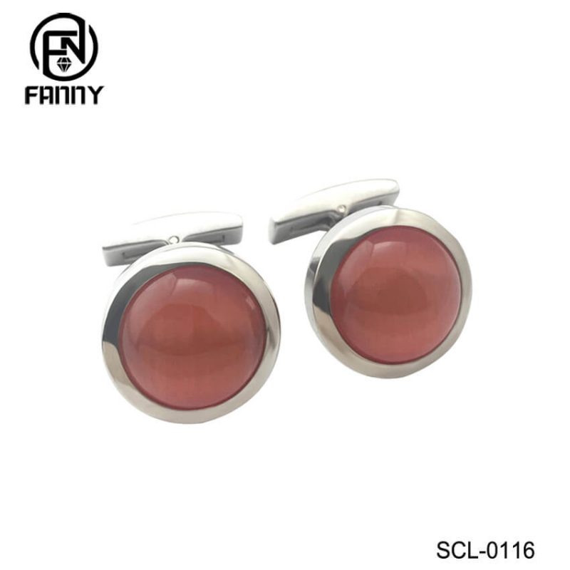 Fashion Cat Eye 316L Surgical Stainless Steel Cufflinks