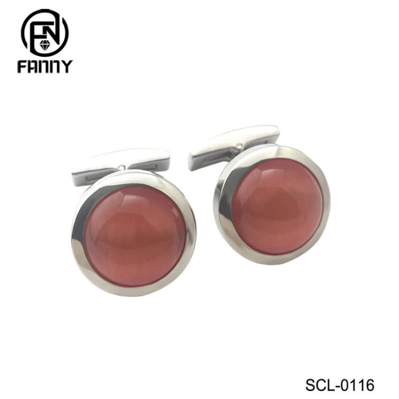 Fashion Cat Eye 316L Chirurgische Manschettenknöpfe aus Edelstahl