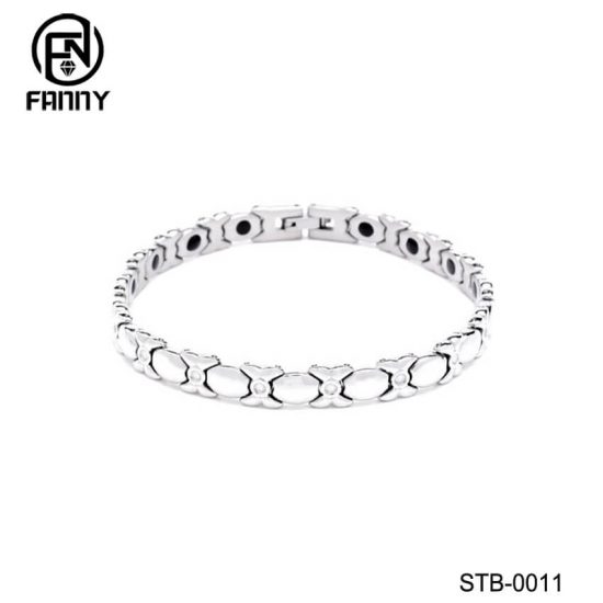 Ladies Fashion Stainless Steel Bracelet with Magnet Factory