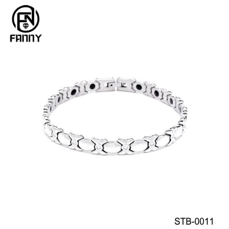 Ladies Fashion Stainless Steel Bracelet with Magnet