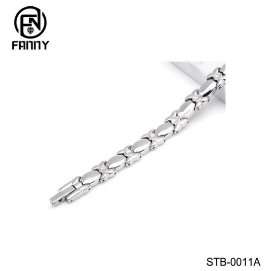 Ladies Fashion Stainless Steel Bracelet with Magnet Factory