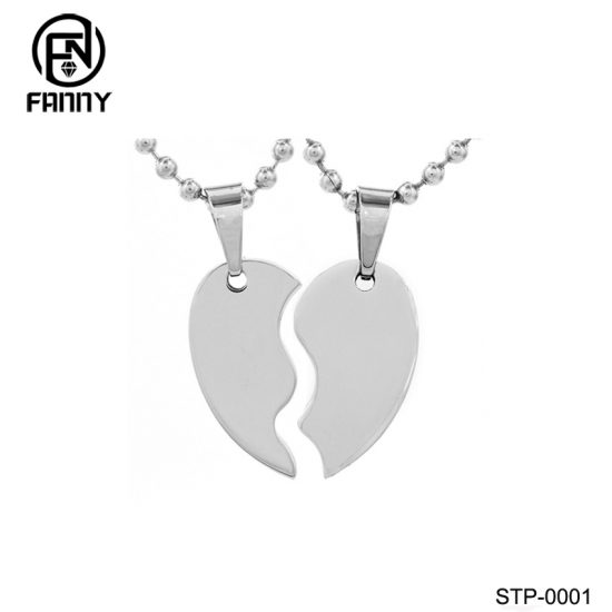 Heart Shaped Couple Puzzle 316 Stainless Steel Pendant Factory