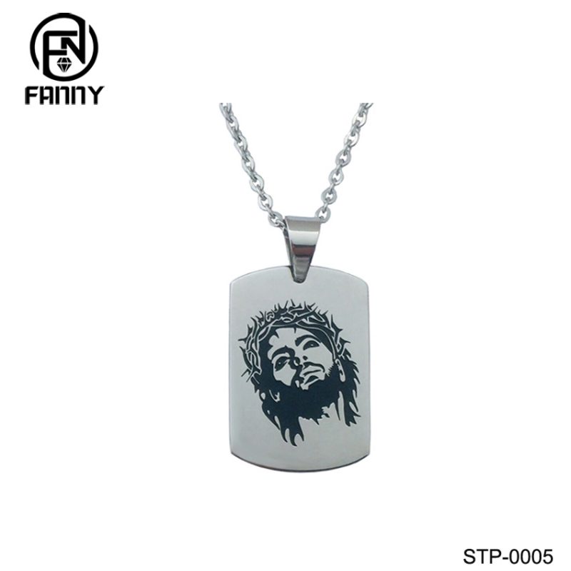 Laser polido padrão 316 aço inoxidável Dog Tag