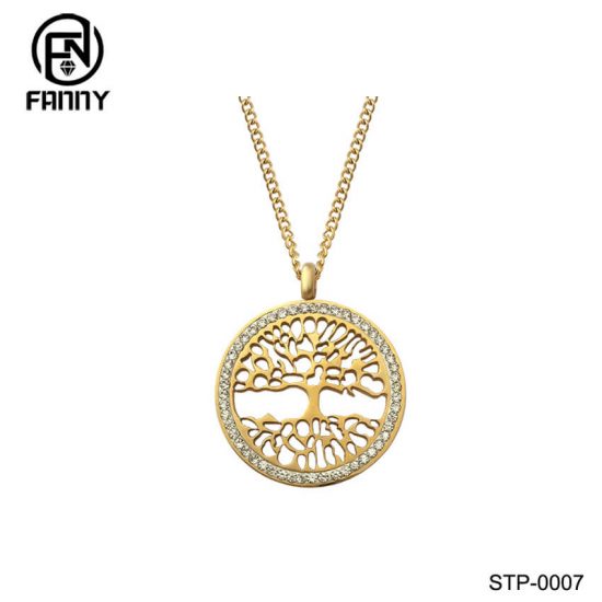 Laser Cut 316 Stainless Steel Life Tree Pattern Pendant Factory