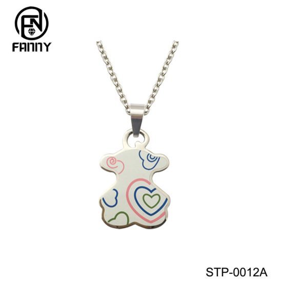 Fashion Lady Corrosion Filling Enamel Stainless Steel Pendant Chinese Factory