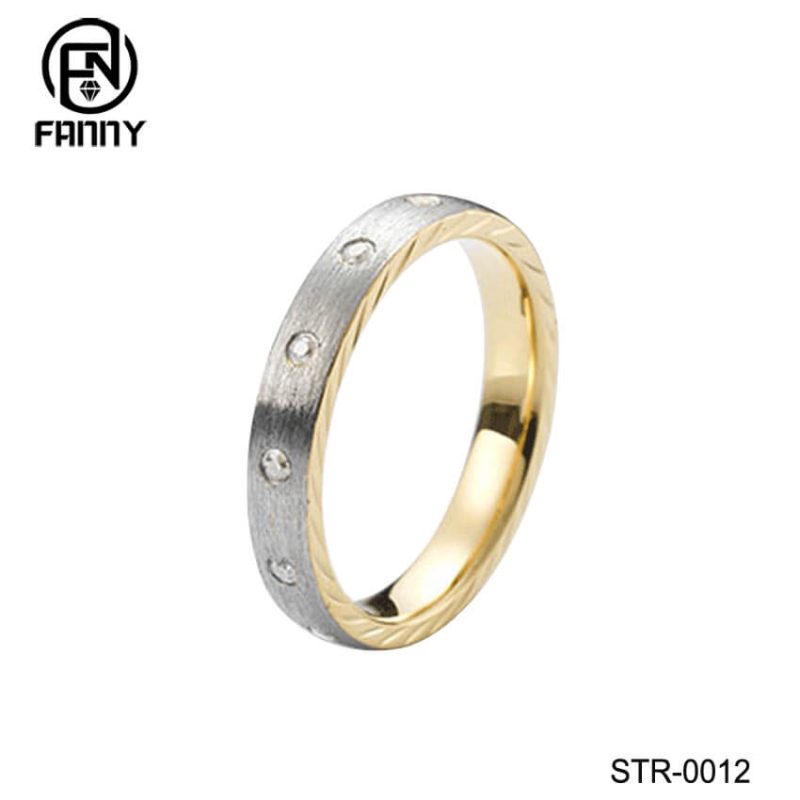 Ladies Stainless Steel Cubic Zirconia Ring