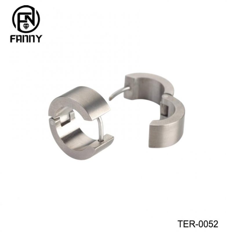 High Quality Titanium Brushed Earrings