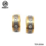 Women’s Hypoallergenic Titanium Earrings IPG Gold