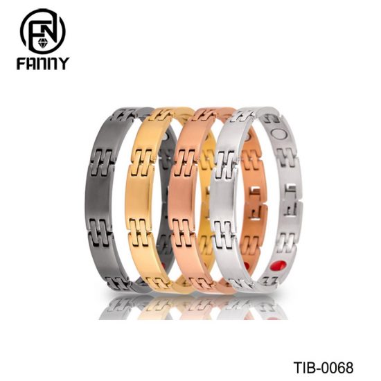 Ladies Simple Style Titanium Sandblasting Magnetic Therapy Bracelet Factory