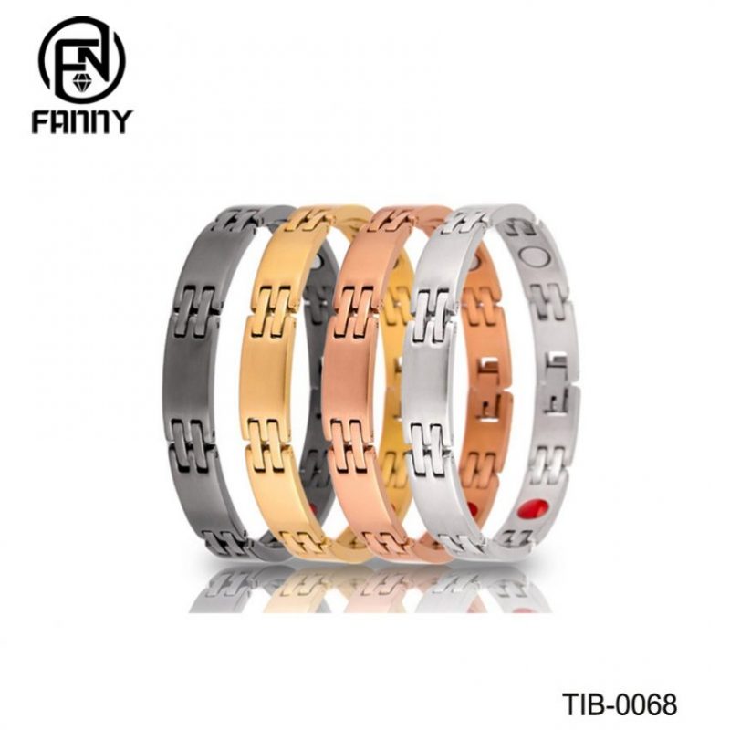 Ladies Simple Style Titanium Sandblasting Magnetic Therapy Bracelet