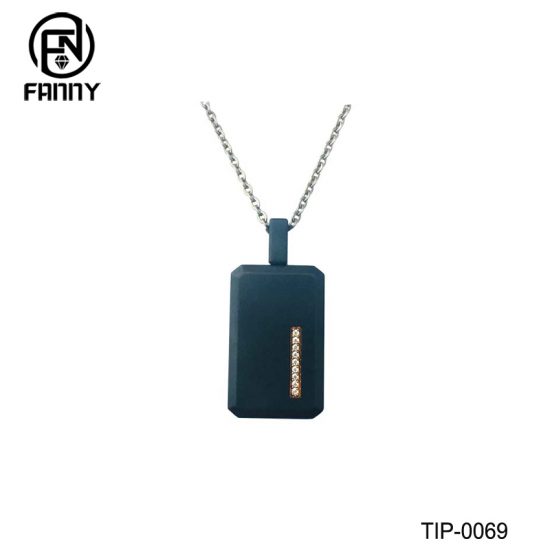 Men's Titanium Sandblasted Pendant Electroplated Black Manufacturer