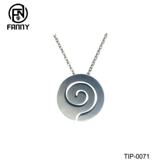 Laser Cut Pattern Titanium Pendant Titanium Necklace Factory