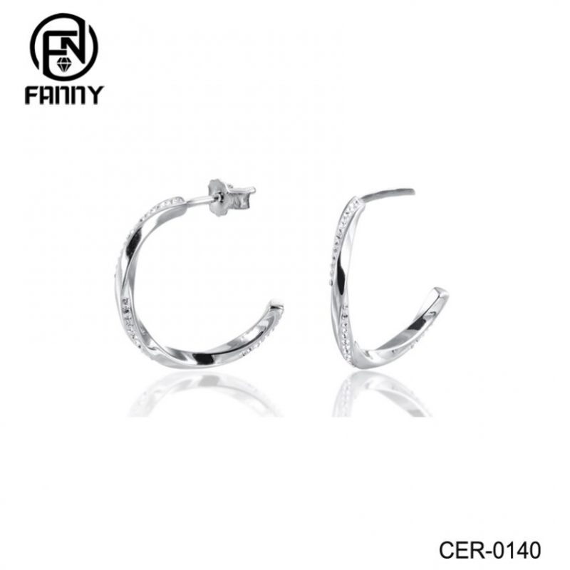 Fashion Jewelry China Factory Fanny Gold Brass Hoop Earring Jewelry