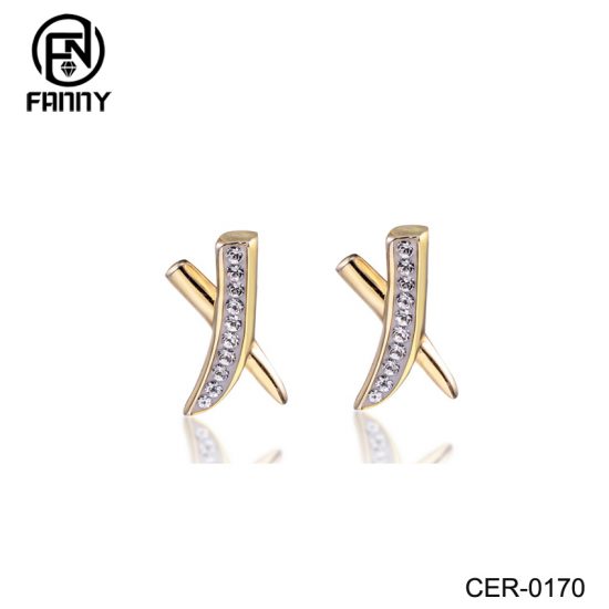 Custom Ladies Fashion Jewelry Brass Glod Plated Earrings for Women Factory