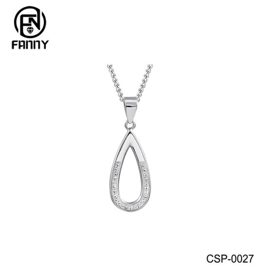 Custom Jewelry Manufacturer Teardrop Brass Pendant Women Necklace Factory