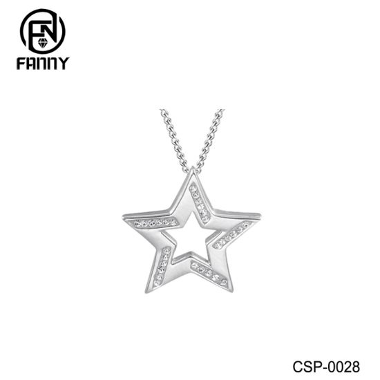 Fashion Brass Crystal Star Pendant Necklace Factory
