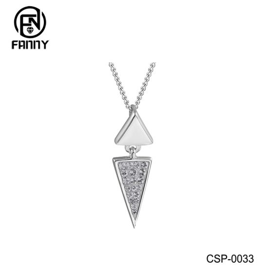 Triangle Brass Necklace Pendant Charm Contemporary Fine Jewelry For Women Gift Set Factory