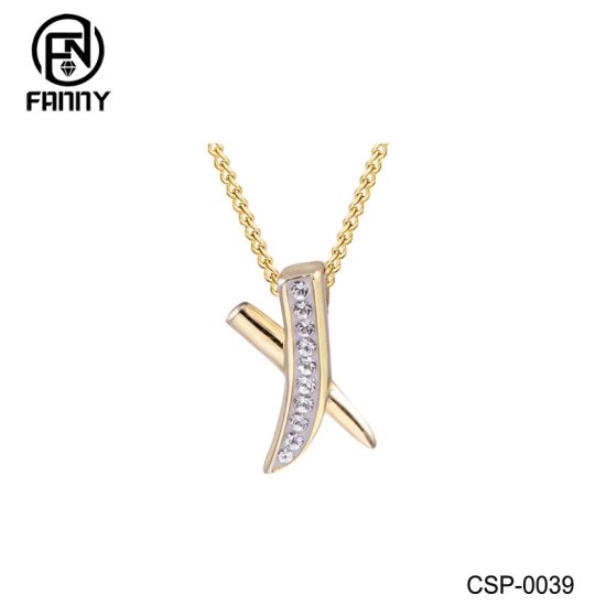 X-Shaped Brass Necklace Pendant with Exquisite Brass Jewelry Factory