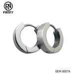 Simple Anti-Allergic Brushed 316L Stainless Steel Earrings Factory