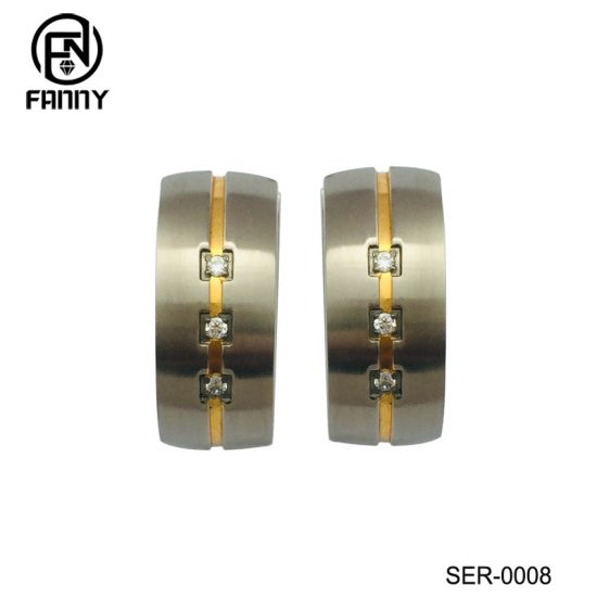 High-Quality Neutral Gold-Plated Gold-PlatedSurgical Stainless Steel Stud Earrings with 3A Cubic Zirconia Factory
