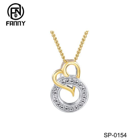  Heart Circle Sterling Silver Pendant Necklace for Women  Factory