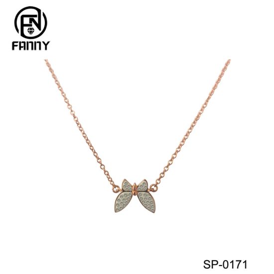 Rose Gold 925 Sterling Silver Butterfly Necklace Factory