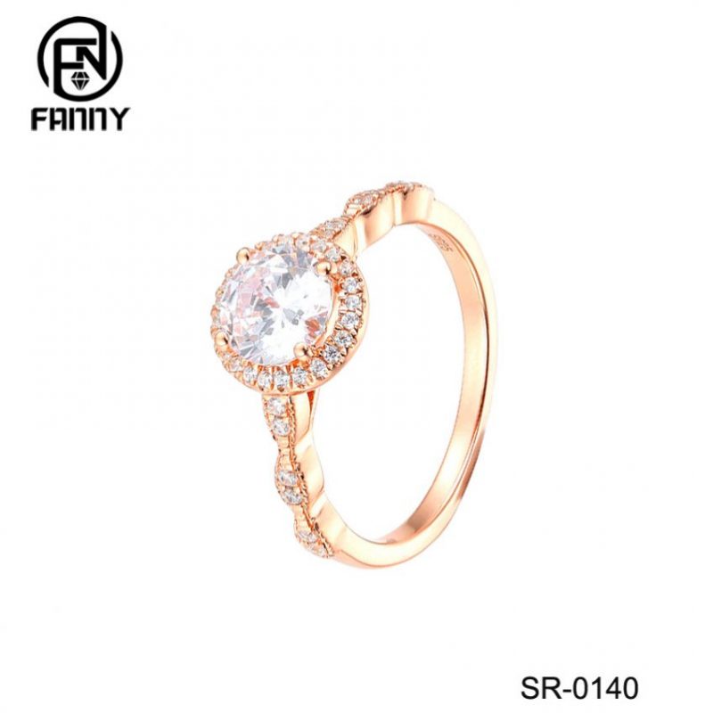 Custom Luxury Women’s Engagement Anniversary 925 Sterling Silver Ring