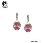 Women’s Premium 925 Sterling Silver Pink CZ Stone Stud Earrings