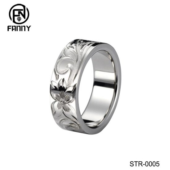 Personalized CNC Engraved Surgical Stainless Steel Ring Manufacturer