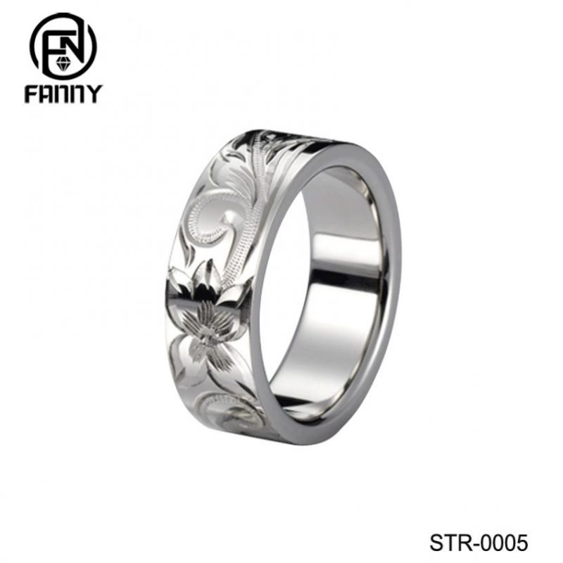 Personalized CNC Engraved Surgical Stainless Steel Ring