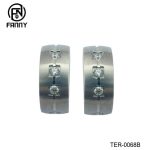 Fashion Men and Women Pure Titanium Earrings with CZ Stone