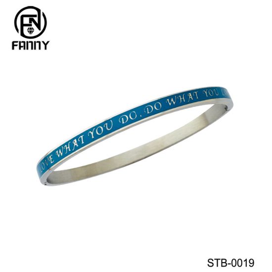 DIY Lettering High Quality Surgical Stainless Steel Opening Bangle Ladies Birthday Gift Manufacturer