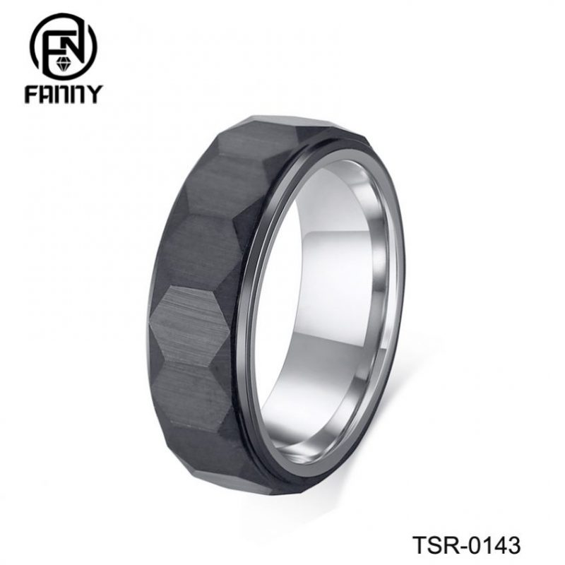 Anillo de carburo de tungsteno personalizado de alta calidad para hombres