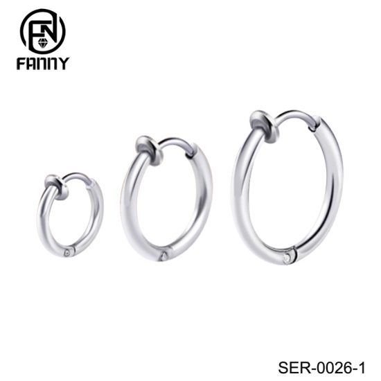 New Simple Surgical Stainless Steel Ear Clip Earrings Factory
