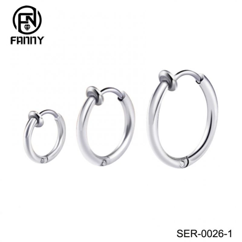 New Simple Surgical Stainless Steel Ear Clip Earrings Ladies Jewelry