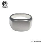 Men’s Simple Rectangular Brushed High Quality Surgical Stainless Steel Ring