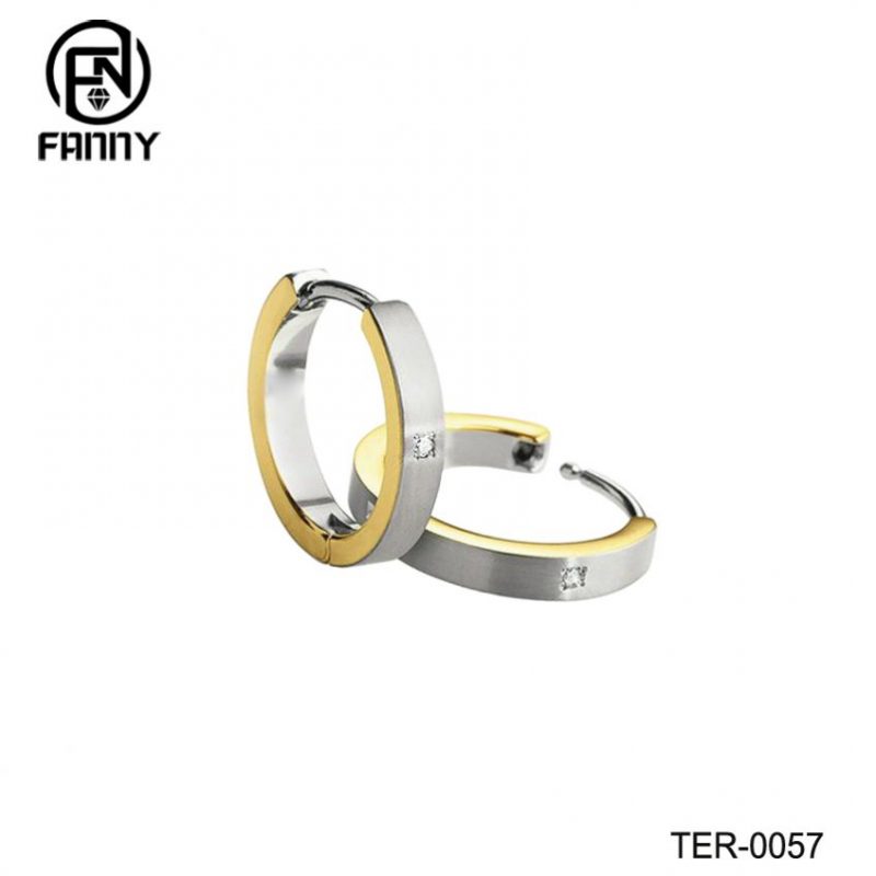 Manufacturer of High Quality Titanium Alloy Brushed Earrings