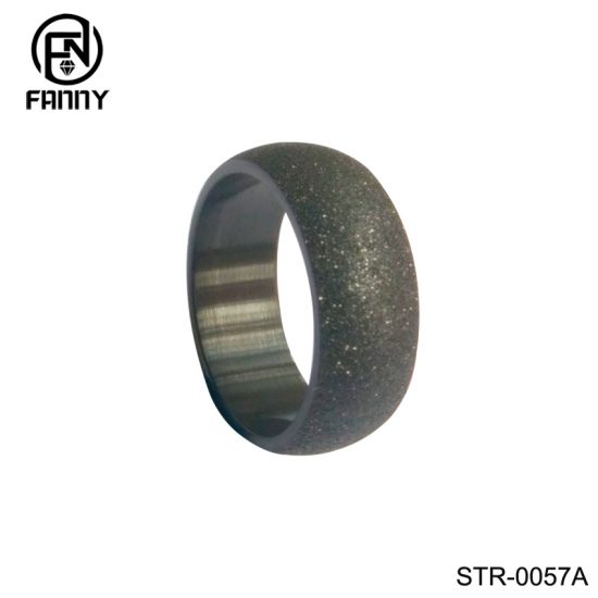 Fashion Sandblasted High Quality Stainless Steel Wedding Ring OEM Factory