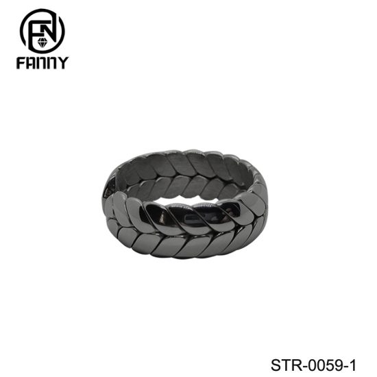 Unique Adjustable Woven Pattern Surgical Stainless Steel Rings Manufacturer