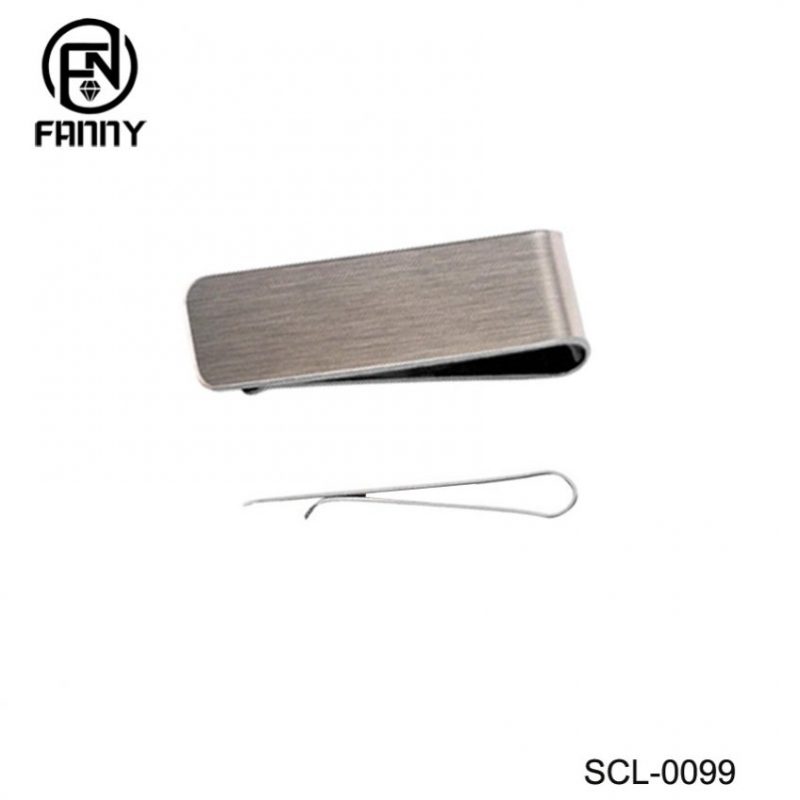 Classic Brushed High Quality Surgical Stainless Steel Tie Clip