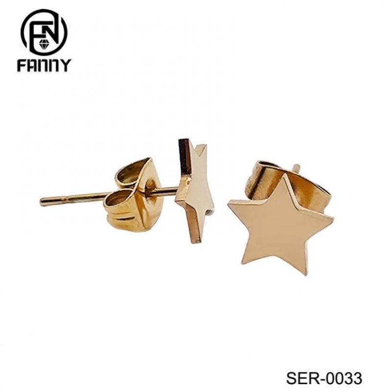 Manufacturer of High Quality Surgical Stainless Steel Star Earrings