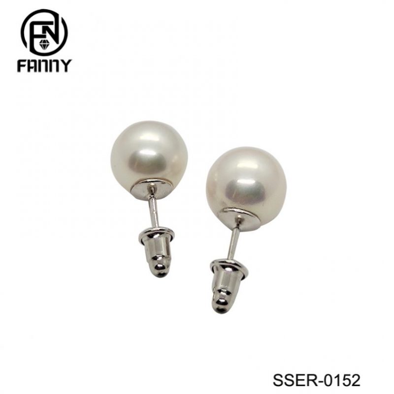 Simple Fashion Girl Pearl 925 Sterling Silver Earrings