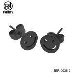 Laser Cut Smiley Face High Quality Surgical Stainless Steel Earring Manufacturer