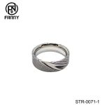 Damascus Steel Stainless Steel Rings with Special Processing Method
