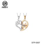 Heart Shape High Quality Surgical Stainless Steel Pendant Gift Between Couples