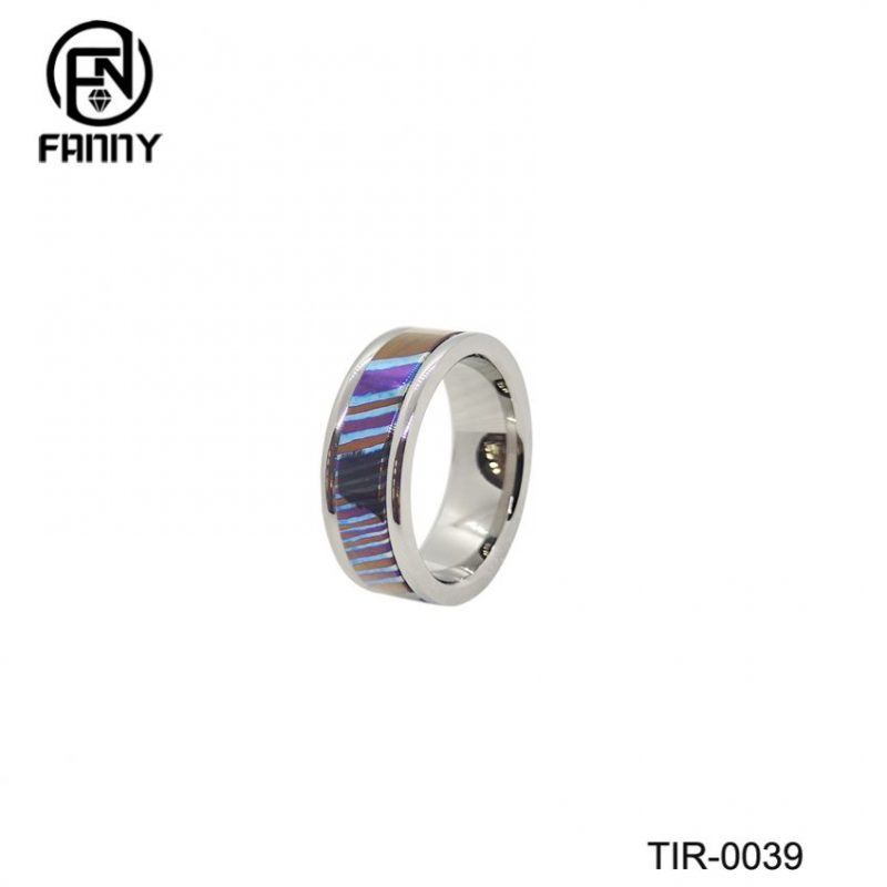 Custom Designed Titanium and Titanium Horse Combination Ring Gift