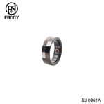 Stylish 18K gold and steel-colored smart health ring, made of medical-grade stainless steel