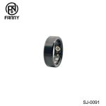 Flat-faced chamfered tungsten carbide smart health ring