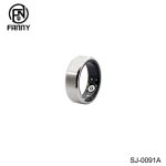 Flat-faced chamfered tungsten carbide smart health ring