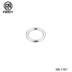 Round stainless steel silver spring carabiner key ring